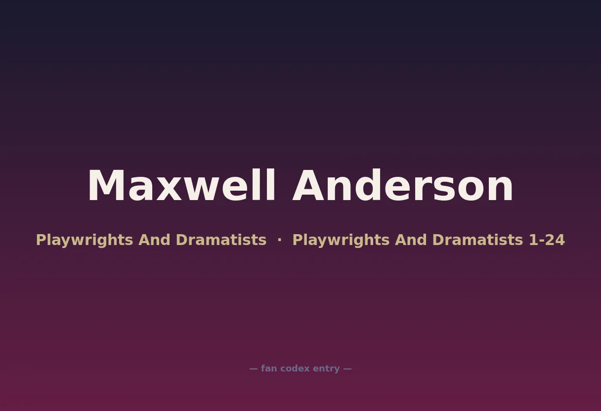 Maxwell Anderson